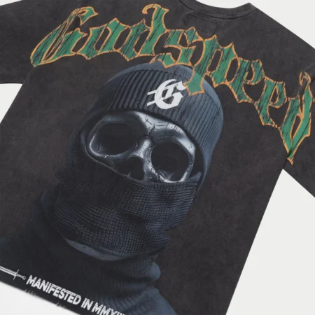 God Speed Balacava T-Shirt (Grey Wash)