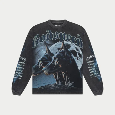 New God Speed F.T.D LS T-Shirt (Grey Wash)