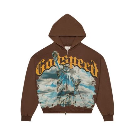 Godspeed Chrome Liberty Zip Hoodie V2 Brown Wash