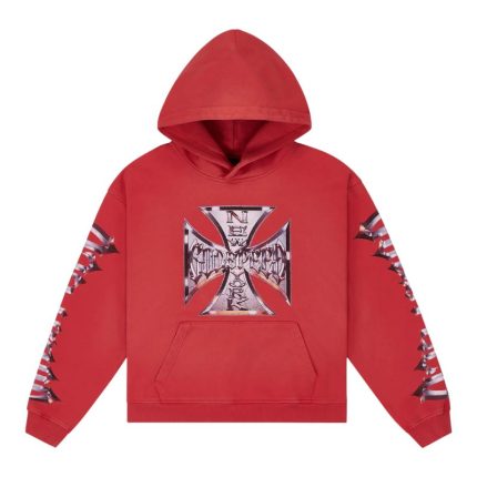 Godspeed Chrome Motto Red Wash Hoodie
