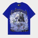 Godspeed Deep Sea Skull Vintage Graphic Tee – Royal Blue