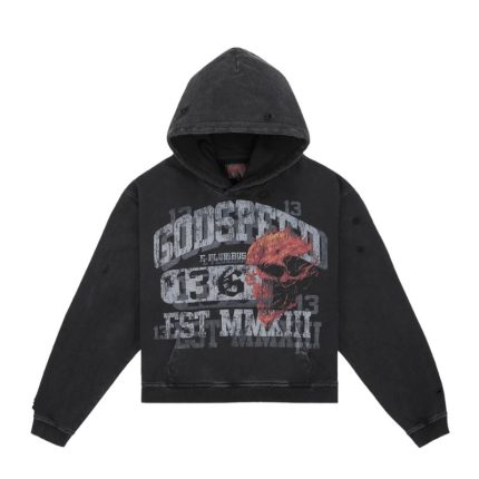 Godspeed Seeing Double Black Wash Hoodie